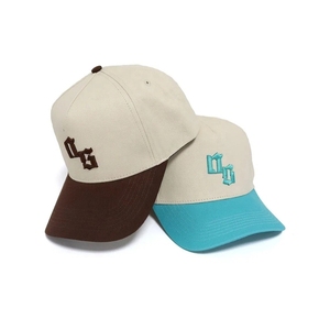 OEM Manufacturer Two Tone Golf <b>Hat</b> Custom Logo 5 Panel Embroidery Cap Vintage Cotton Golf Accessories Sweat-Wicking Inner <b>Band</b> - Product Image 3