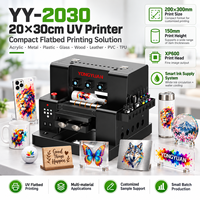Mesin Printer UV Digital 2030 A4 Desktop Flatbed XP600 untuk Casing Ponsel, Akrilik, Kaca, Logam, Kayu, Plastik