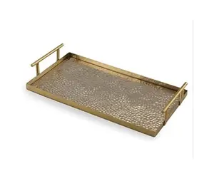 Exclusive high demand metal trays with holders mainly used for flower vase decoration and tea warmers and serving cookies