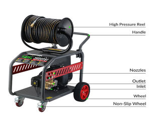 Hidrolavadora Industrial Eléctrica SPS de 3600 PSI, Disponible OEM/ODM, para Limpieza de Drenajes y Alcantarillado con Chorro de Agua - Product Image 2