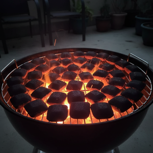 Briquettes de charbon de bois de noix de coco pour barbecue |   Fournisseur d'exportation de confiance |   Combustible à haute efficacité, sans fumée, écologique, combustion de 4 à 6 heures - Product Image 1