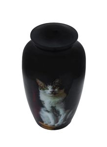 Premium Quality Aluminium <b>Cat</b> Design Cremation <b>Urns</b> for Human Ashes Adult <b>Urns</b> Made in India Funeral Supplies - Product Image 2