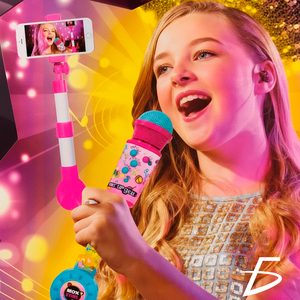 <b>Microphone</b> with Light and Special Effects Selfie Stick & Cell Phone Holder for Fun Karaoke Sessions - Product Image 6