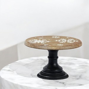 2024 meilleur produit support à gâteau en bois avec fini enduit noir pour la pâtisserie et l'utilisation de service de cupcake - Product Image 1