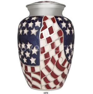 ธงชาติอเมริกัน ทองเหลือง จัดเพลิงศพ ฝังผู้ใหญ่ หรือ โกศเฉพาะสําหรับเถ้ามนุษย์ พร้อมถุงกํามะหยี่ ฟรี - Product Image 1