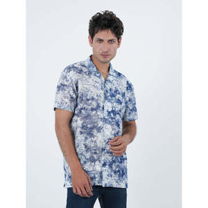 NOBUYE Loose Fit Printed Casual <b>Shirt</b> for Men 100% Cotton Breathable Poplin Oxford Woven <b>Patchwork</b> Pattern 3XL 2XL XL for Autumn - Product Image 2