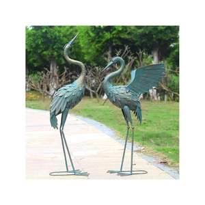 Modèles de sculptures de grues grandeur nature, statues de grues anciennes faites à la main, décoration de jardin, taille personnalisée, articles de ferme en plein air - Product Image 4