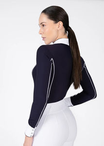 เสื้อเชิ้ตสำหรับนักขี่ม้าหญิง คุณภาพสูง เนื้อผ้านุ่มสบาย ออกแบบมาเพื่อความยืดหยุ่นและความสง่างามในการขี่ม้า เสื้อเชิ้ตสำหรับนักขี่ม้าหญิง - Product Image 3