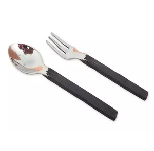 Ensemble de couverts de luxe en acier inoxydable, design moderne, finition miroir, pour hôtels, ensemble de couverts en acier inoxydable argenté - Product Image 1