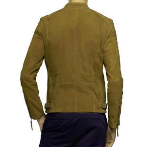 Suede Brown <b>Men</b> Real Leather <b>Jackets</b> High Quality Leather Suede <b>Biker</b> <b>Jacket</b> Perfect for All Season Suede Leather Bomber <b>Jacket</b> - Product Image 3
