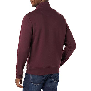 <b>Mens</b> <b>Fleece</b> Casual Winter <b>Quarter</b> Zipper Polo Shirt Loose Fit Collar Hot Warm Cotton Blended Zipper Sweatshirts - Product Image 6