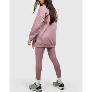 2025 Fabricantes de chándales Joggers ajustados Mujeres Cremallera Sudadera Conjunto de 2 piezas Chándales para mujeres - Product Image 2