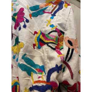 Abrigo Reversible Vintage para Mujer con Bordado de Círculos Danzantes, Estilo Blazer de Invierno Transpirable de Mezclilla y Pana con Decoración de Cristales - Product Image 5