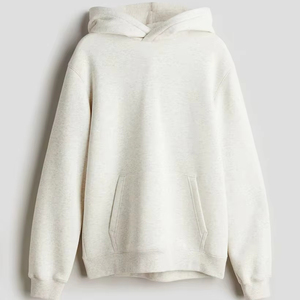 Sweat à capuche unisexe en coton 100% doublé polaire de haute qualité pour homme, avec poche kangourou et design à épaules tombantes, robuste et lourd, idéal pour l'hiver - Product Image 4
