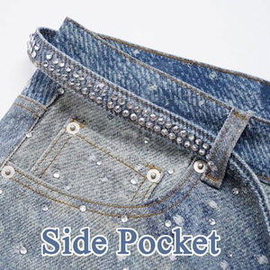 กางเกงแฟชั่นพลอยเทียมสำหรับผู้ชายคุณภาพสูง - Product Image 6
