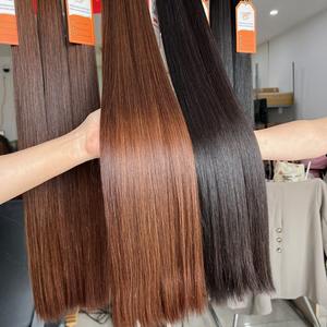 Paquetes de cabello humano Texturas de cabello liso vietnamita Super doble dibujado Extensiones de cabello de trama al por mayor Natural sedoso - Product Image 6