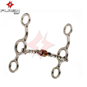 FLASH GEAR mèches de cheval pleine joue arc-en-ciel losange Snaffle acier inoxydable Eggbutt bride Bit culotte équitation formation - Product Image 3