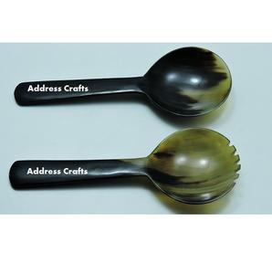 Matériau écologique meilleure vente cuillère de service en corne de buffle ensemble à salade ustensiles de cuisine pour la maison fabricant d'outils de l'Inde par adresse artisanat - Product Image 2