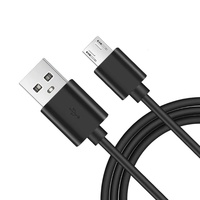 Kabel mikro USB PVC isi daya Cepat 1m, pengisi daya 5pin untuk ponsel Android dan perangkat IOS bahan tembaga murni aksesori ponsel