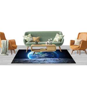 Tapis imprimé : Grand, Personnalisé, Motif vue sur la Terre, Motif couloir, Épais, Cuisine, Cadeau demoiselle d'honneur, Tapis en velours - Product Image 4