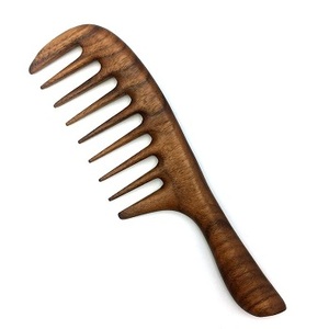 Custom Brand Logo Eco-Friendly Bamboo <b>Wood</b> <b>Comb</b> Portable Foldable Lice <b>Comb</b> Wide Tooth Hair <b>Comb</b> Stylish for Hotel Use - Product Image 2