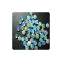 Opal Cabochon Éthiopien de Qualité Supérieure en Gros, Rond de 5MM, Opal Cabochon Naturel Entièrement Scintillant