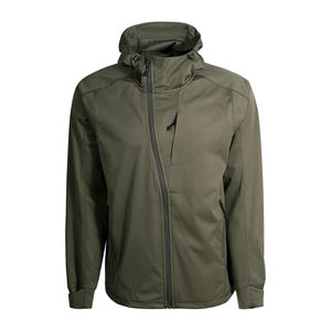 Veste de chasse imperméable coupe-vent en softshell pour homme de haute qualité, col montant avec fermeture éclair, vêtements de chasse - Product Image 1