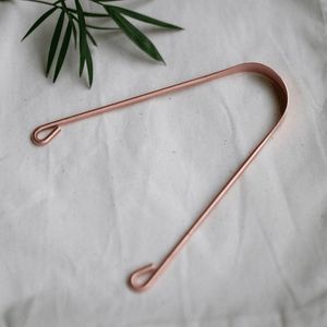 Nettoyant lingual en cuivre naturel pour les soins bucco-dentaires quotidiens, favorisant une langue propre et une haleine fraîche - Product Image 4