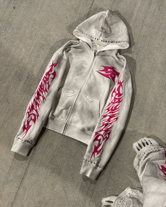 Sweat à capuche et pantalon de survêtement de sport à sublimation délavés à l'acide Ensemble deux pièces personnalisé de grande taille Survêtement de jogging pour hommes - Product Image 3