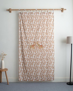 Rideaux en coton Sanganeri de qualité supérieure, motif floral ethnique, imprimés à la main, teintures naturelles, classiques, durables, ensemble de rideaux pour la maison et le café - Product Image 3