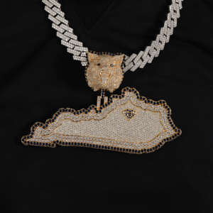 Personalizado Funky 925 colgante de plata esterlina Moissanite diamante y mapa estético helado estilo Hip Hop para fiesta o regalo - Product Image 5