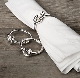 Luxury Minimalist Gold Knot Napkin Ring Modern Stainless Steel Metal Loop Holder for Elegant Classic Weddings <b>Party</b> <b>Table</b> Decor - Product Image 3