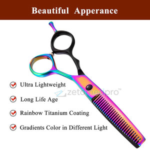 Tijeras de Entresacar de Acero Inoxidable, 30-40 Dientes, Herramienta de Corte de Pelo Profesional para Barbería - Product Image 4