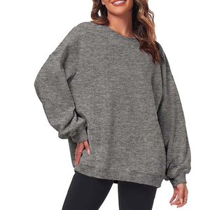 Sudaderas de Mujer Transpirables y Ligeras 100% Algodón, Cuello Redondo, Estilo Hombro Caído, Bordado con Logotipo Personalizado, Temporada de Otoño, de Fábrica - Product Image 4