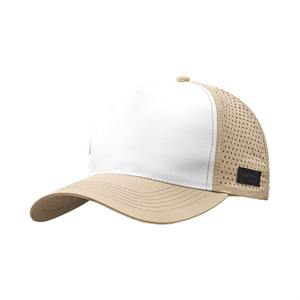 Sombrero de malla de nailon personalizado de 5 paneles, gorra Snapback ligera y transpirable con logotipo de parche de transferencia de calor bordado, ajustable unisex - Product Image 2