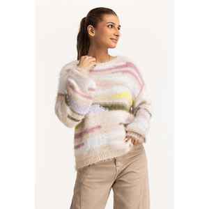 เสื้อสเวตเตอร์สไตล์เกาหลีสำหรับฤดูหนาวและฤดูใบไม้ร่วง รุ่น WM-SWT-WS24-061 ผลิตจากผ้าแคชเมียร์และขนแพะโมแฮร์ 100% แบบถักลายเชอร์รี่ - Product Image 4