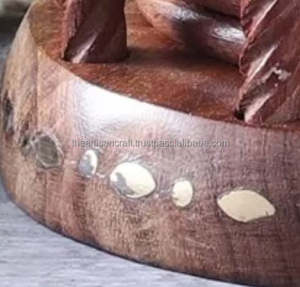 Natural <b>Wood</b> <b>Coasters</b> for Hot and Cold Beverages Engraved Wooden <b>Coasters</b> for Home and Kitchen by Artisan Craft - Product Image 6