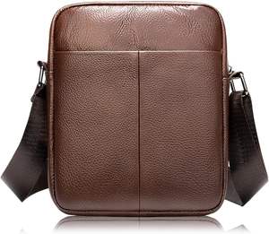 Bolso bandolera de cuero genuino Unisex de diseñador de lujo, conjunto de mensajero y bolso de mano para hombre, bolsos de hombro hechos a mano al mejor precio - Product Image 4