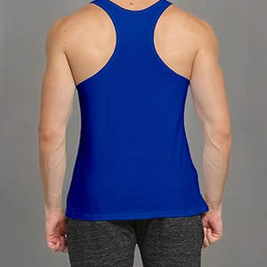 เสื้อกล้ามสำหรับยิมของผู้ชายผ้าโพลีเอสเตอร์/ ผ้าฝ้ายแห้งเร็วระบายอากาศได้แบบหลวมขนาดพลัสไซส์ออกแบบได้ตามต้องการสำหรับใส่เล่นกีฬา - Product Image 6