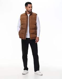 Vente directe d'usine Meilleure vente Gilet matelassé zippé décontracté pour homme Hiver Haute qualité Respirant Personnalisé 100% polyester - Product Image 6