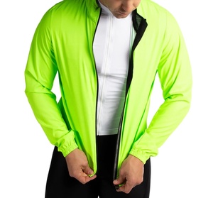 Custom <b>Men</b> Design Printing <b>Cycling</b> Windbreaker <b>Jacket</b> Reflective Logo Mesh Lining Breathable <b>Cycling</b> Running Windbreaker <b>Jacket</b> - Product Image 3
