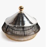 Casserole électrique de luxe moderne en acier inoxydable durable, antiadhésive, élégante, faite à la main, chauffe-plats pour hôtel et maison