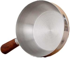 Cafetera turca de cobre con mango de madera, Cezve, calentador de leche, olla para derretir mantequilla para preparar café en la cocina - Product Image 6