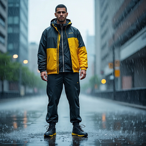 Chándal cortavientos personalizado para hombre, chaqueta de lluvia de Spandex de nailon 100%, traje de pantalón, chándal cortavientos de montaña para hombre - Product Image 6