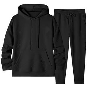 ชุดวอร์มวาฟเฟิลใส่ได้ทั้งชายและหญิงเสื้อแจ็กเก็ตมีฮู้ดสำหรับกีฬาวิ่งจ๊อกกิ้งลำลองพิมพ์ลายฤดูใบไม้ผลิฤดูใบไม้ร่วง - Product Image 1