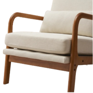 Modern Teak Wood Dining Chairs with Waterproof Plush Cotton Cushioning Durable & Eco-Friendly Design for Hotel Use - Product Image 2