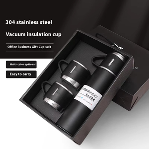 Thermos di Alta Qualità 500ml in Acciaio Inox 304 con Logo Personalizzato, <span class=keywords><strong>Set</strong></span> con Una Tazza e <span class=keywords><strong>Due</strong></span> Coperchi, Confezione Regalo, Senza BPA, per Viaggi - Product Image 5