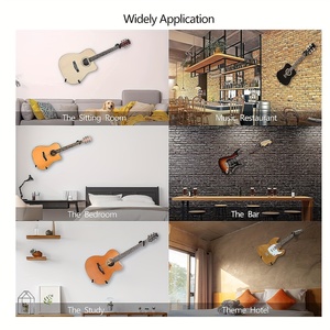 Soporte de Pared Horizontal para Violín, Bajo Acústico, Ukelele, Banjo, Guitarra Eléctrica, <span class=keywords><strong>Dos</strong></span> Tamaños, Soporte de Exhibición Inclinado - Product Image 5