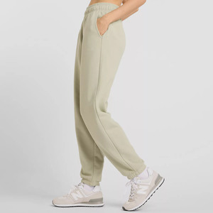 Pantalon de survêtement d'hiver écologique 100% coton éponge polaire à cordon de serrage pour femmes de grande taille - Product Image 2
