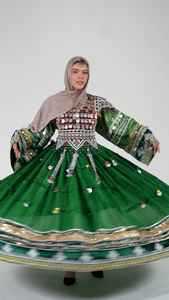 Robes de soirée afghanes sur mesure, dernier design, robes tribales kuchi, robes vintage en satin Anarkali, robes tendance vintage pour filles, originales - Product Image 3